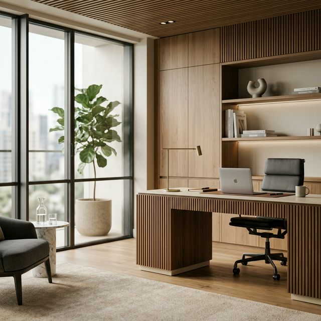 Bureau moderne et serein